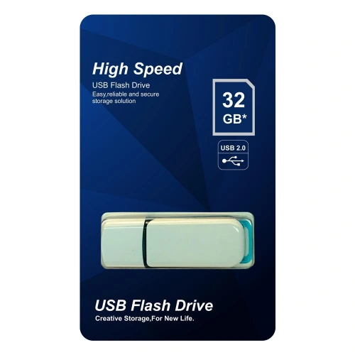 Elba 32gb Plastik Beyaz-mavi 2.0 Usb Flash Bellek