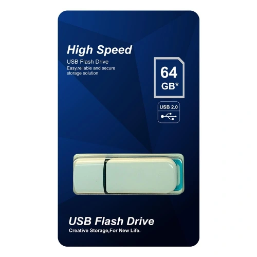 Elba 64gb Plastik Beyaz-mavi 2.0 Usb Flash Bellek