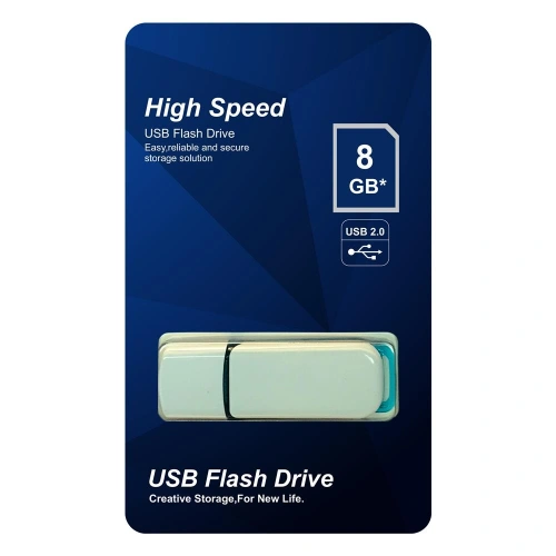 Elba 8gb Plastik Beyaz-mavi 2.0 Usb Flash Bellek