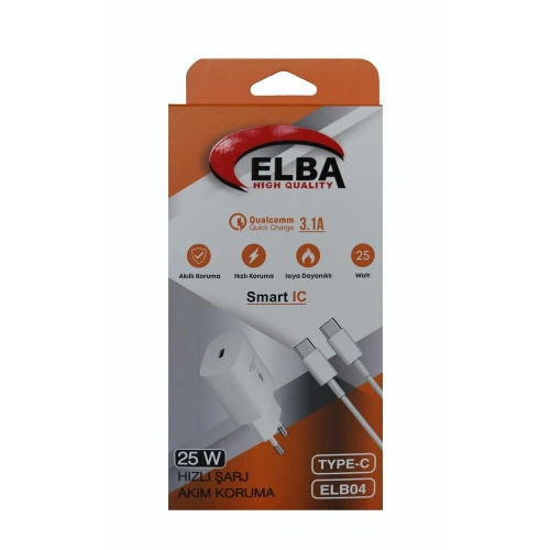 Elba Elb-2705 45w Beyaz Usb-c Ev Şarj Kafa