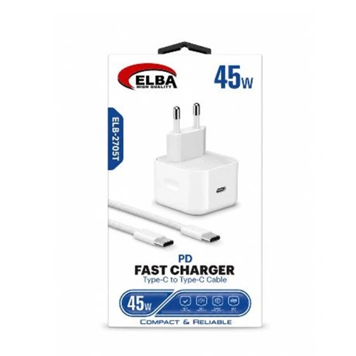 Elba Elb-2705t 45w Beyaz Type- C To Type-c İos Set