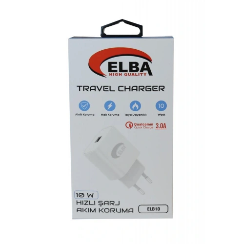 Elba Elb10 10w 3.0a Hızlı Şarj Akıllı Koruma Usb Ev Şarj Kafa