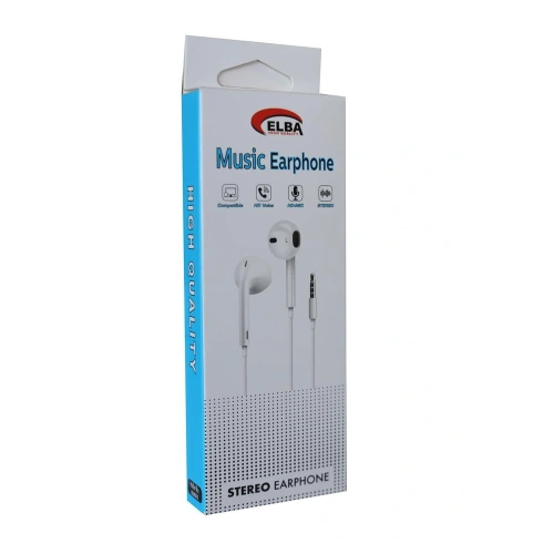 Elba Elb19-i5 Beyaz  Kablolu  Kulakiçi Mikrofonlu Kulaklık Aux