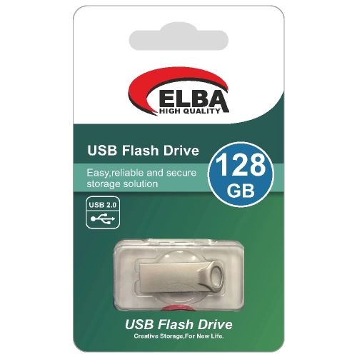 Elba Flash Bellek 128 Gb Metal 2.0 Usb
