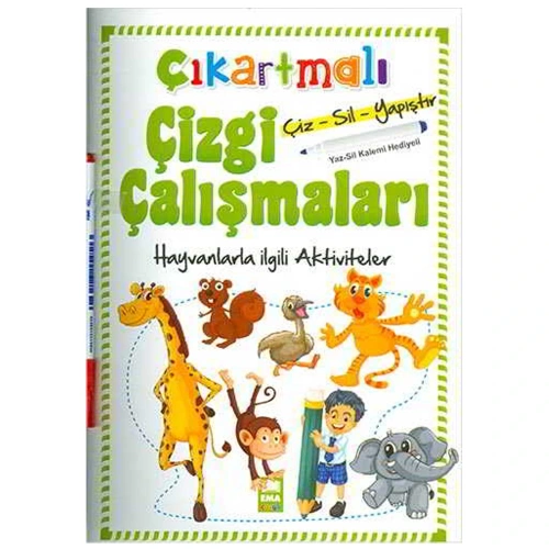 Ema Çıkartmalı Çizgi Çalışm.-hayvanlar/emaçocuk