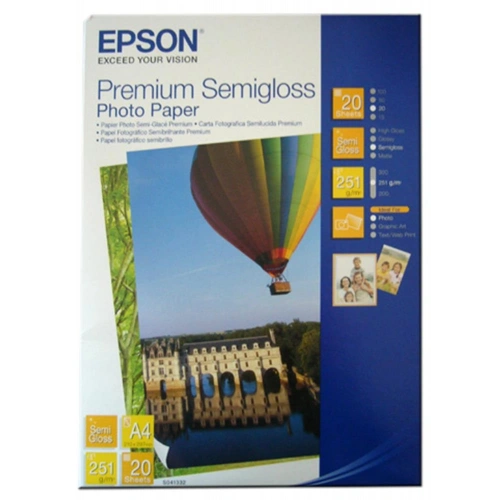 Epson A4 251gram 20li Premium Semigloss Fotoğraf Kağıdı S041332