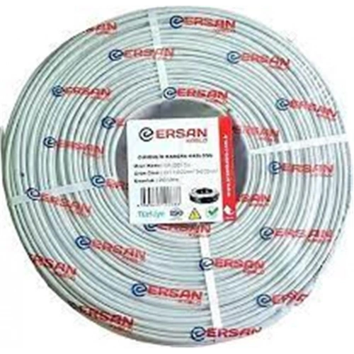 ERSAN ER-2201CU 2+1 1x0,22 mini Coax 2x0,22mm 100  metre CCTV Kamera Kablosu
