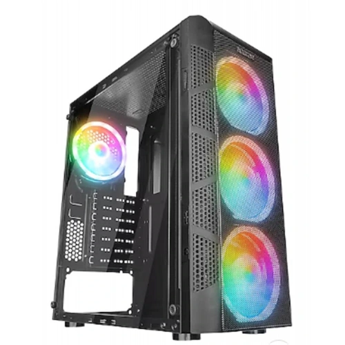 Everest Crest V1 Mesh Temperli Camlı 4x12cm Auto Rgb Fan Atx Mid-t Gaming Oyuncu Kasası