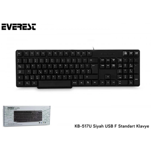 Everest Kb-517uf Siyah Usb F Standart Klavye
