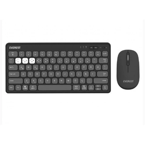 Everest Lumı Km-bt903 Gri 3in1 3 Bt + 2.4 1600dpi  Q 4 Cihaz Bağlantılı Kablosuz Klavye + Mouse Set