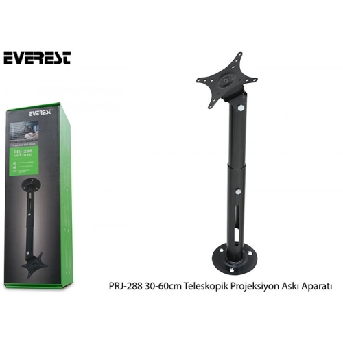 Everest PRJ-288 Teleskopik Projeksiyon ve Monitör Askı Aparatı 13 Kg Taşıma