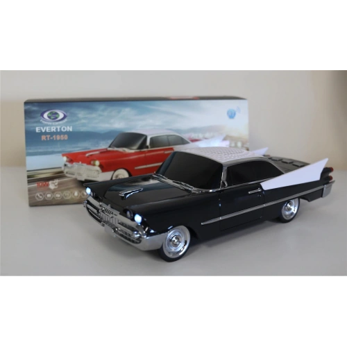 Everton Rt-1950 Siyah Arabalı  Bluetooth Fm-usb-tf-aux Şarjlı Nostaljik Radyo