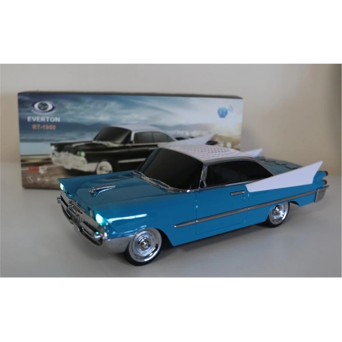 Everton Rt-1950 Turkuaz Arabalı  Bluetooth Fm-usb-tf-aux Şarjlı Nostaljik Radyo
