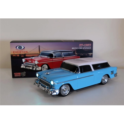 Everton Rt-1952 Turkuaz Arabalı  Bluetooth Fm-usb-tf-aux Şarjlı Nostaljik Radyo