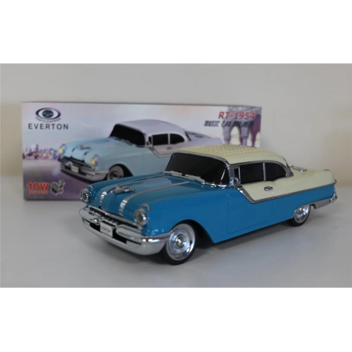 Everton Rt-1954 Turkuaz Arabalı  Bluetooth Fm-usb-tf-aux Şarjlı Nostaljik Radyo