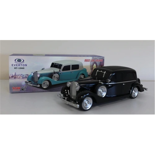 Everton Rt-1960 Siyah Arabalı  Bluetooth Fm-usb-tf-aux Şarjlı Nostaljik Radyo
