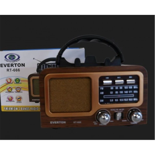 Everton Rt-666 Fm-usb-tf-aux Şarjlı Nostaljik Radyo