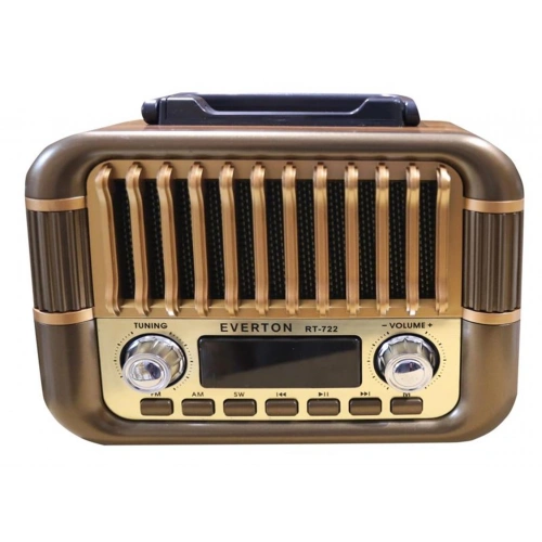 Everton Rt-722   Şarjlı Dijital Göstergeli Nostaljik Radyo( Bluetooth-usb-sd-fm)