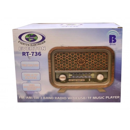 Everton Rt-736  Bluetooth-usb-sd-fm Şarjlı  Nostaljik Radyo