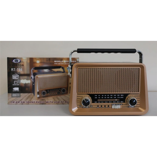 Everton Rt-756  Bluetooth Fm-usb-tf-aux Şarjlı Nostaljik Radyo
