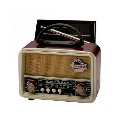 Everton Rt-827 Bluetooth-usb-sd-fm Şarjlı Nostaljik Radyo (solar Güneş Panelli)