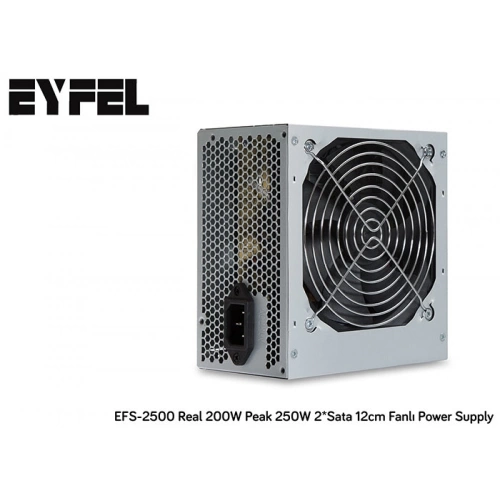 EYFEL EFS-2500, 250W Peak, 12cm Fan, ATX, Power Supply (PSU)