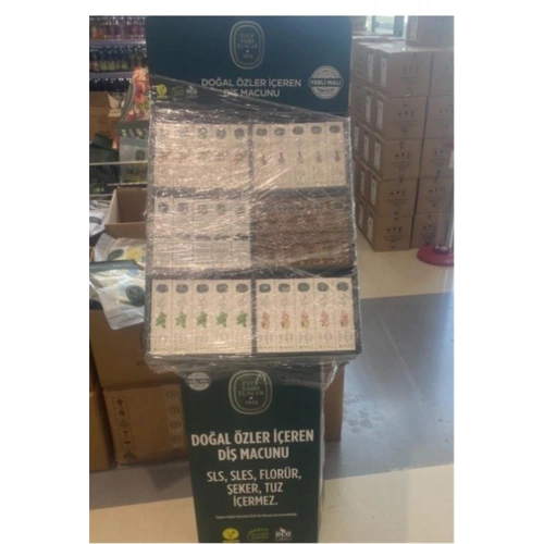 Eyüp Sabri Tuncer Doğa 90lı Diş Macunu Standı (Misvak-Karanfil-Bambu Karbon-Kakao-Nane-Zencefil)