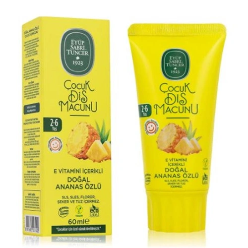 Eyüp Sabri Tuncer Doğal Ananas Özlü 2-6 Yaş Çocuk Diş Macunu 60 Ml