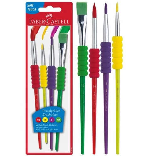 Faber-Castell  Fırça Soft Touch 4 Çeşit Uç 10 Lu 5179 481600