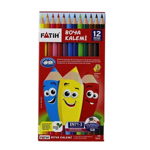 Fatih Kuru Boya Karton Kutu Tam Boy 12 Li 33112