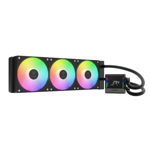 GAMDIAS CHIONE E4-360, 360mm, ARGB, 3 Fanlı, Dijital Ekran, CPU Sıvı Soğutma