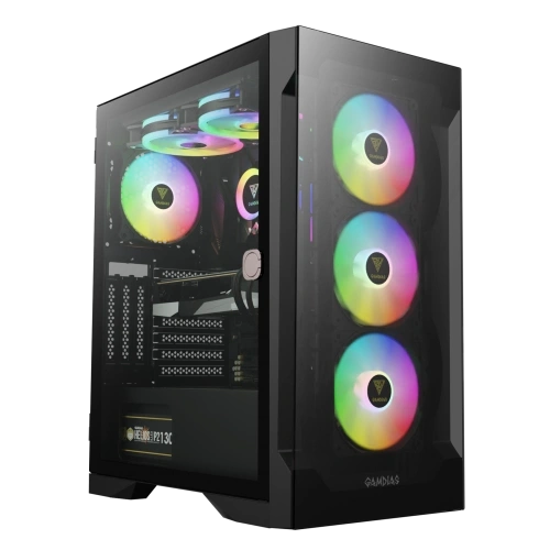 GAMDIAS TALOS E2 Elite, 850W, 80+ Bronze, Tempered Glass, ARGB, ATX GAMING KASA