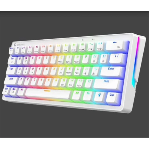 Gameagle Ge2015 Poseıdon Rgb Kablolu Us Layout Mekanik Beyaz Oyuncu Klavyesi