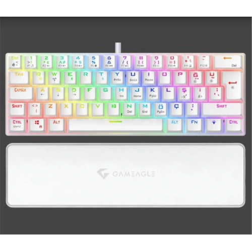 Gameagle Ge2021 Helıos Rgb Kablolu Tr Layout Mekanik Beyaz Oyuncu Klavyesi