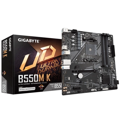 GIGABYTE B550M K, rev.1.0, 4xDDR4, 2xM.2, DP, HDMI, AM4 Soket Anakart