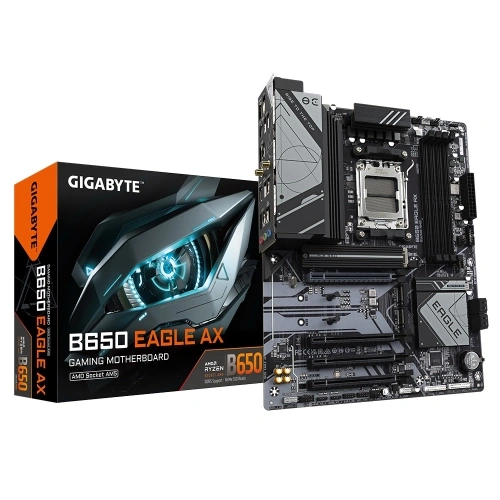GIGABYTE B650 EAGLE AX, 4xDDR5, 3xM.2, DP, HDMI, VGA, Type-C, Wi-Fi 6E, Bluetooth v5.3, AM5 Soket GAMING Anakart