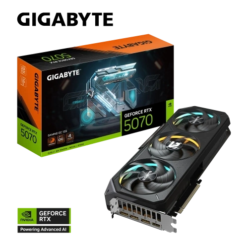 Gıgabyte Gv-n5070gamıng Oc-12gd, Rtx5070, Gamıng Oc, 12gb, Gddr7, 192bıt, 3 Fanlı, 1xhdmı, 3xdp, Rgb Gamıng Ekran Kartı