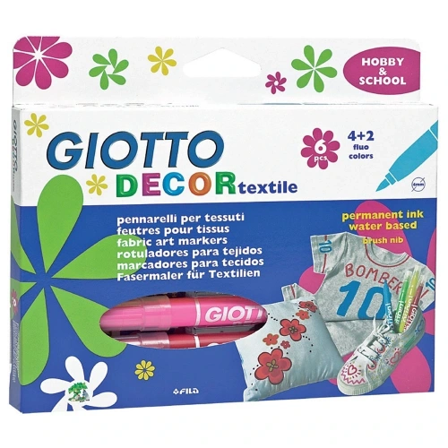 Giotto Keçeli Boya Kalemi Tekstil 6 Renk 494800