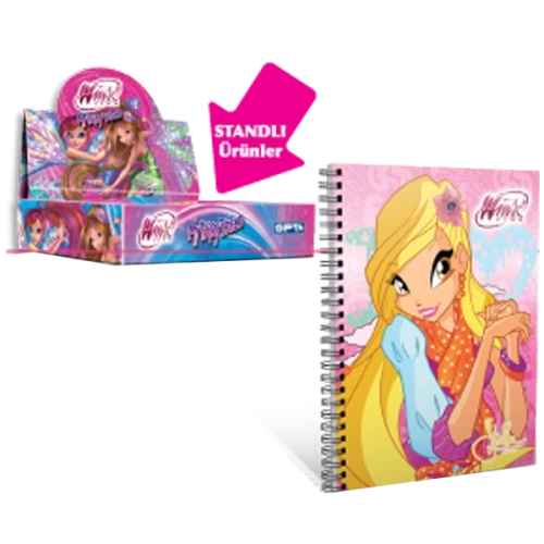 Gıpta Defter Karton Kapak A6 Winx Club ( 36 Lı Stand ) 3120