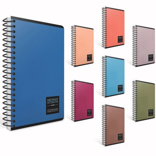 Gıpta Mıdway Spiralli Flexı Sert Kapak Defter 13x21 80 Yp Kareli