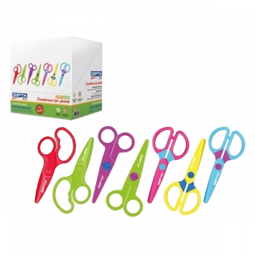 Gıpta Öğrenci Makası Küt Uçlu Plastik Gövde 7 Renk K720