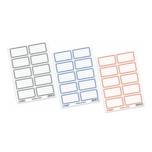 Gıpta Okul Etiketi Frame Siyah 3 Yp