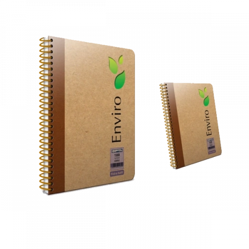 Gıpta Spiralli Defter Enviro Sert Kapak Kareli 100 Yp A4 Kraft 1792