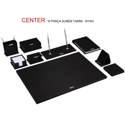 Gıpta Sümen Takımı 10 Parça Center Sade Siyah 7137