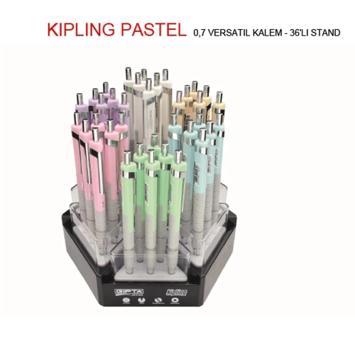 Gıpta Versatil Kalem Kıplıng 0.7 MM ( 36 Li Stand ) Pastel 6 Renk K1850