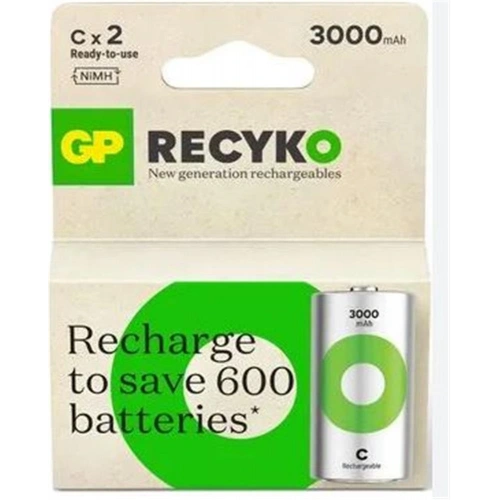 Gp 3000 Mah Orta Boy Şarjlı Pil 2 Li  Paket C Boy Gp300chcbmtr-2eb2