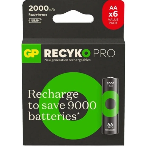 Gp Aa 2000 Mah Pro Şarjlı Kalem Pil 4+2li Paket  Paket Gp210aahcbr21-2gvptlb6