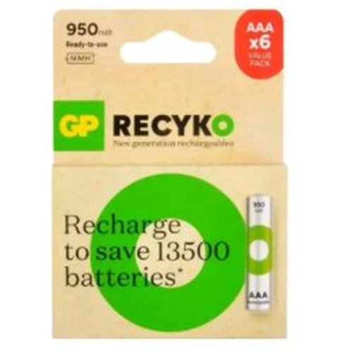 Gp Aaa 950 Mah Şarjlı İnce Kalem Pil 4+2li Paket Gp100aaahce4-2bb