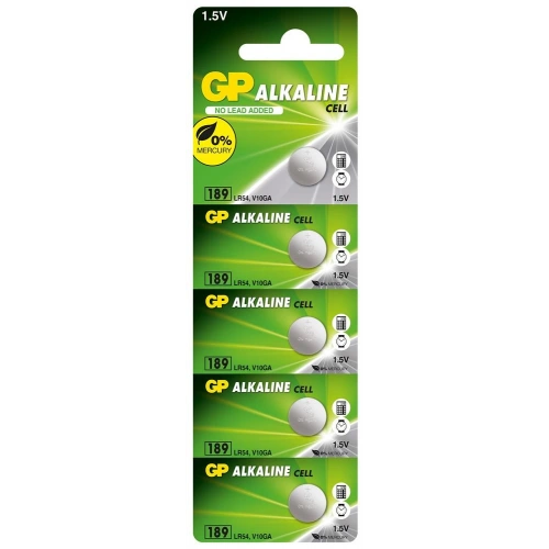 Gp Gp189-c5 Lr54 Ag10-lr1130 Alkalin Düğme Pil 5li Paket
