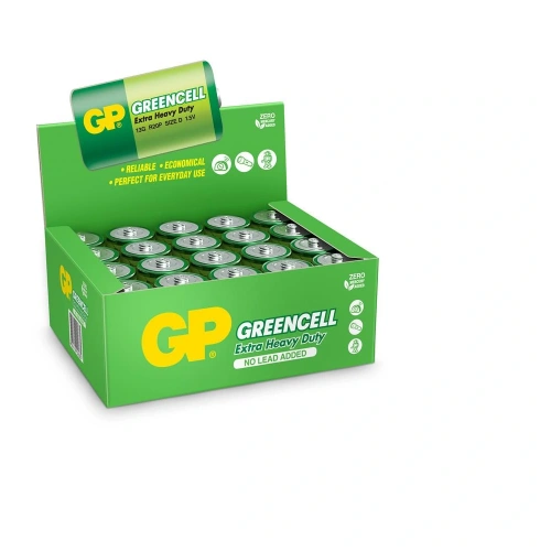 Gp Greencel R20 Kalın D Boy Çinko Pil 20li Paket Gp13-2s2
